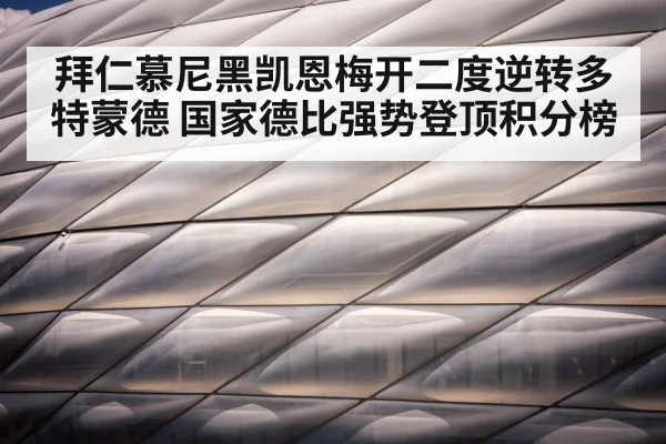 拜仁慕尼黑凯恩梅开二度逆转多特蒙德 国家德比强势登顶积分榜